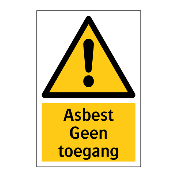 Asbest Geen toegang