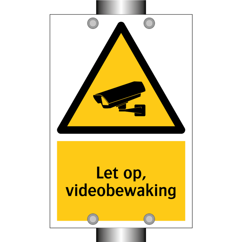 Let op, videobewaking