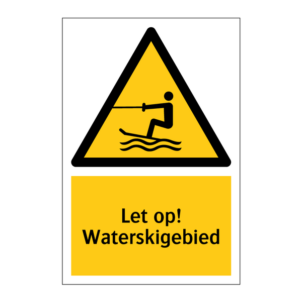 Let op! Waterskigebied