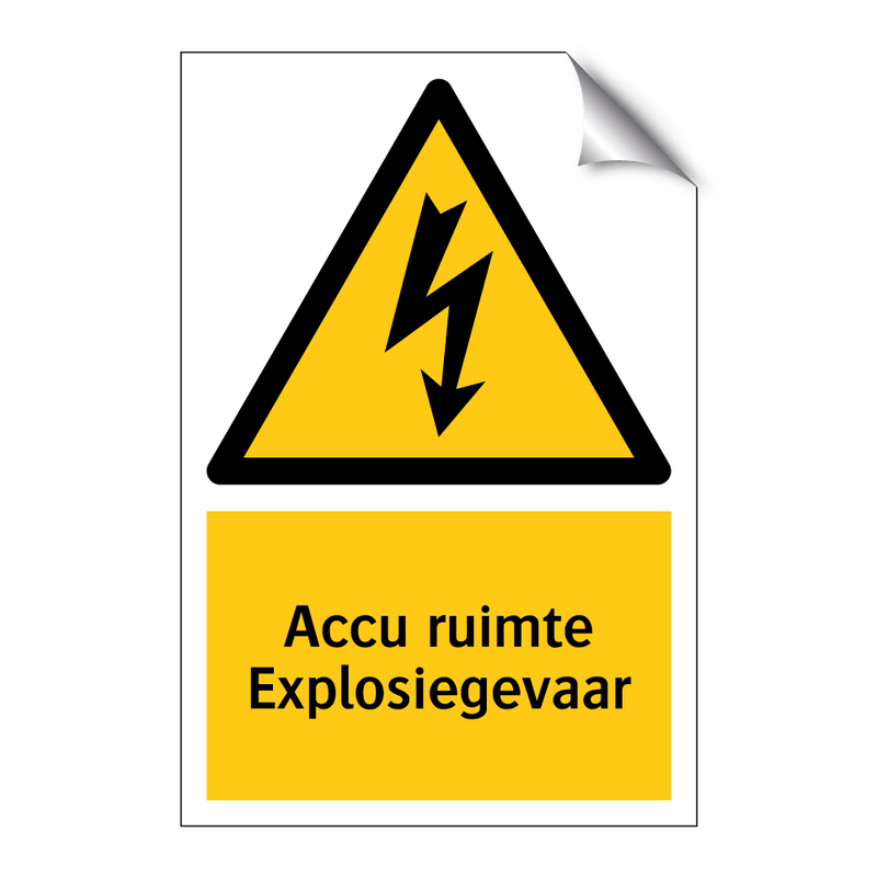 Accu ruimte Explosiegevaar