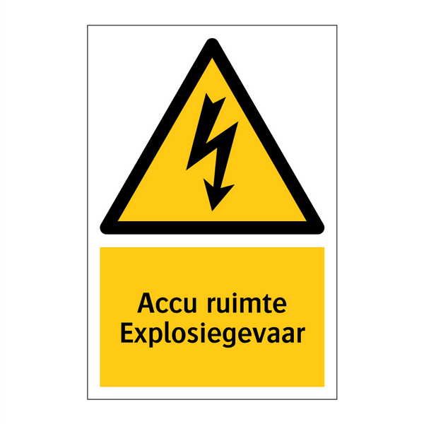 Accu ruimte Explosiegevaar