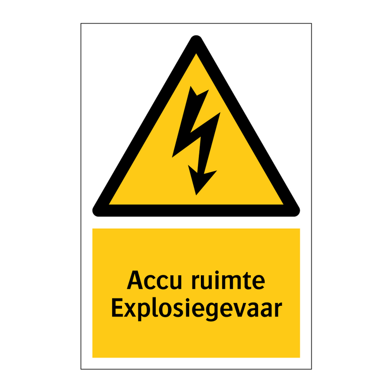 Accu ruimte Explosiegevaar