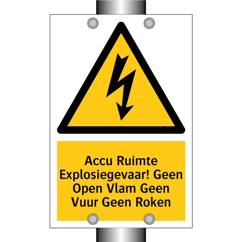 Accu Ruimte Explosiegevaar! Geen Open Vlam Geen Vuur Geen Roken