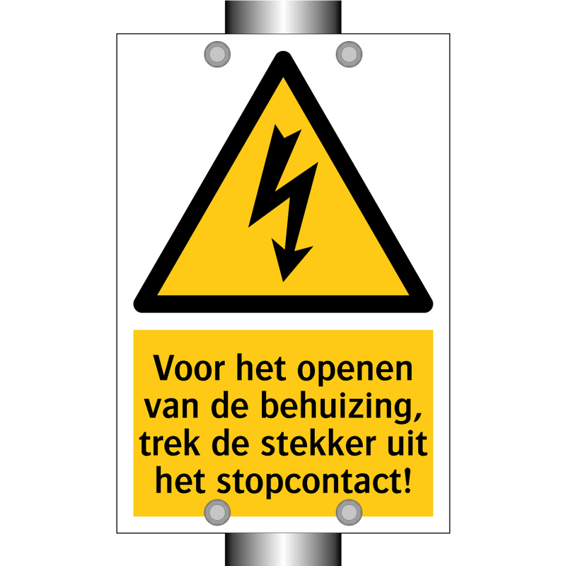 Voor het openen van de behuizing, trek de stekker uit het stopcontact!