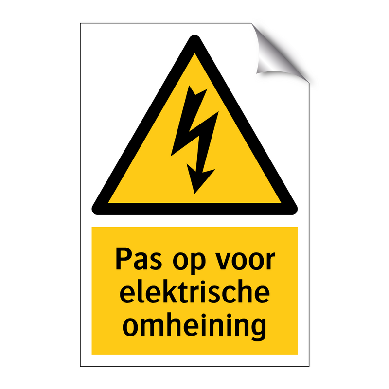 Pas op voor elektrische omheining