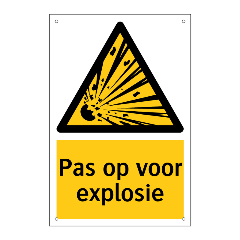 Pas op voor explosie