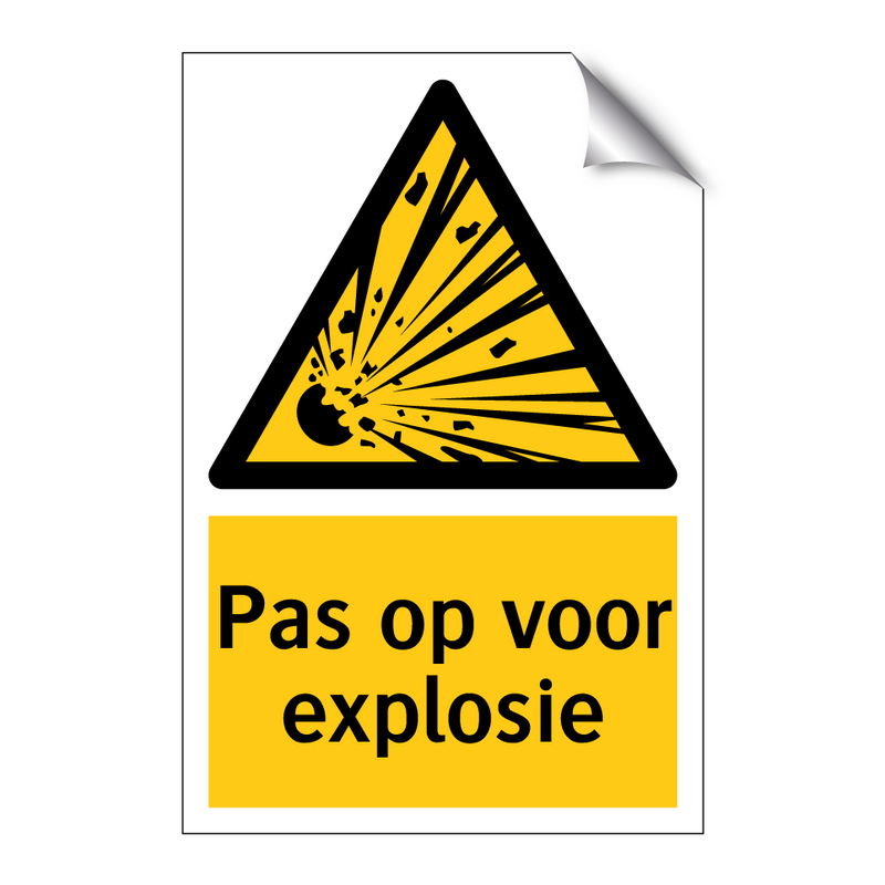 Pas op voor explosie