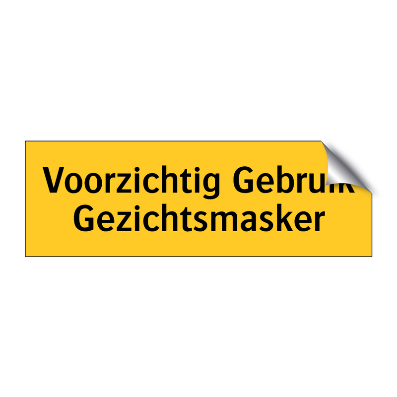 Voorzichtig Gebruik Gezichtsmasker & Voorzichtig Gebruik Gezichtsmasker