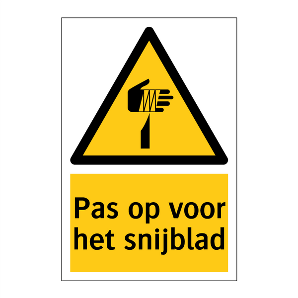 Pas op voor het snijblad