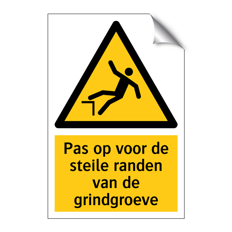 Pas op voor de steile randen van de grindgroeve