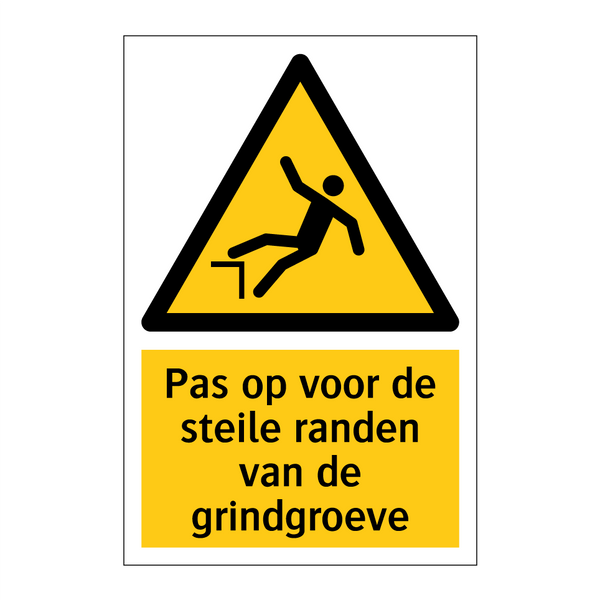 Pas op voor de steile randen van de grindgroeve