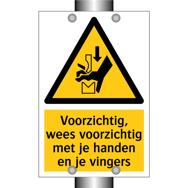 Voorzichtig, wees voorzichtig met je handen en je vingers