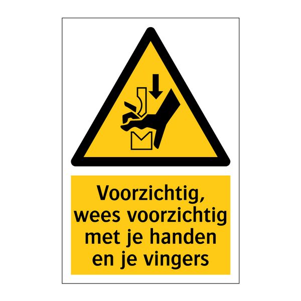 Voorzichtig, wees voorzichtig met je handen en je vingers