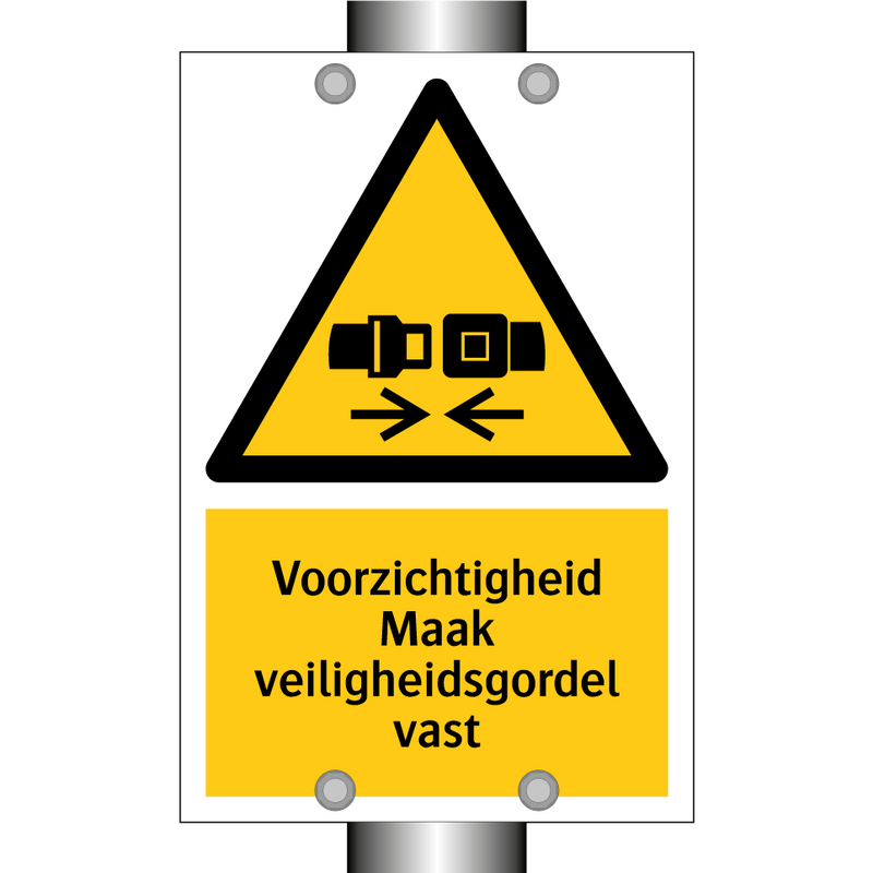 Voorzichtigheid Maak veiligheidsgordel vast