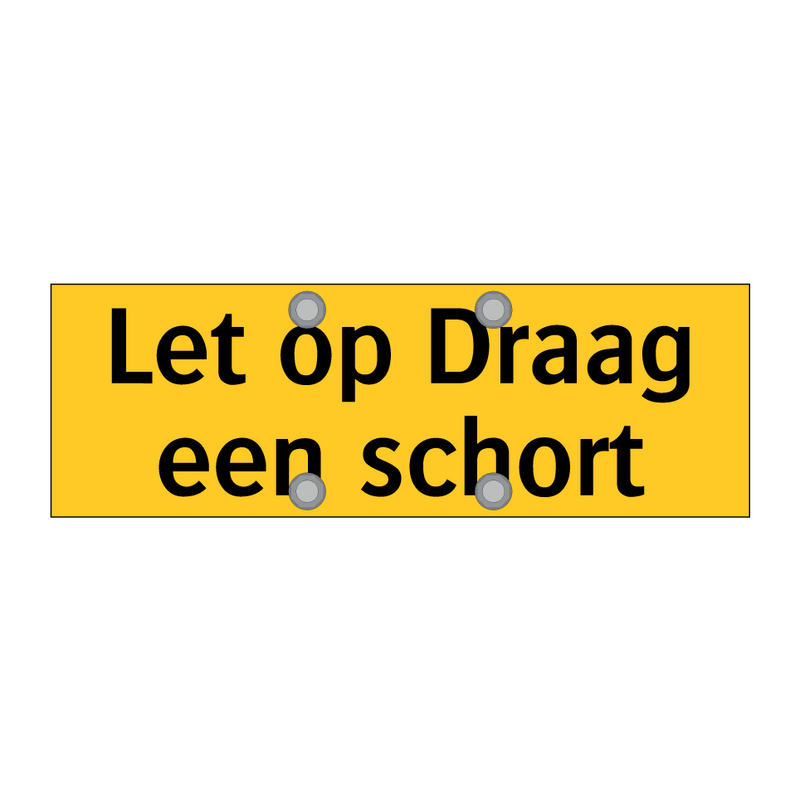 Let op Draag een schort & Let op Draag een schort & Let op Draag een schort