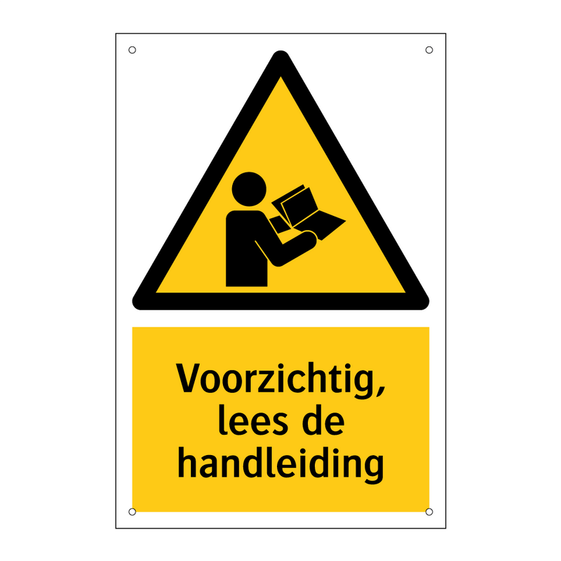 Voorzichtig, lees de handleiding