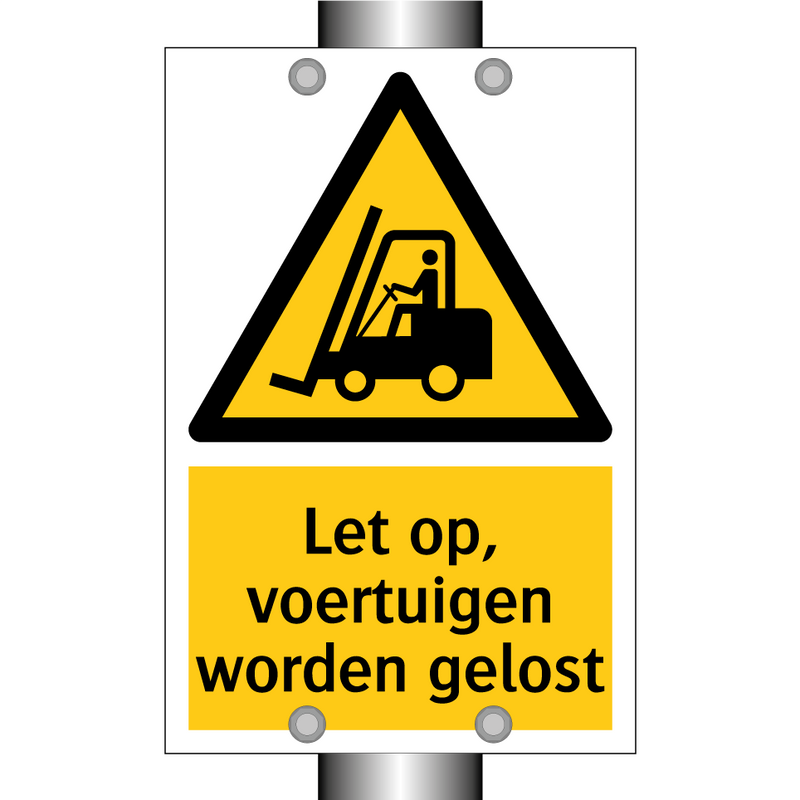 Let op, voertuigen worden gelost