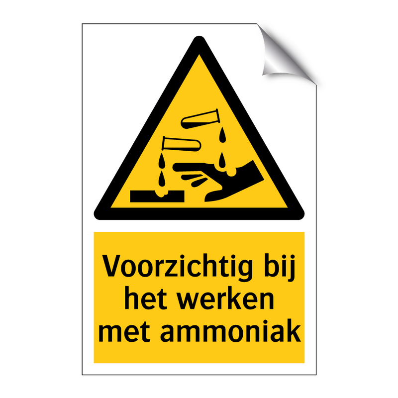 Voorzichtig bij het werken met ammoniak