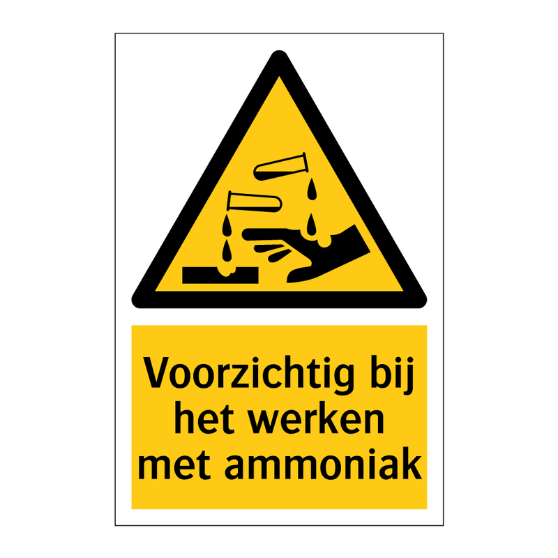 Voorzichtig bij het werken met ammoniak