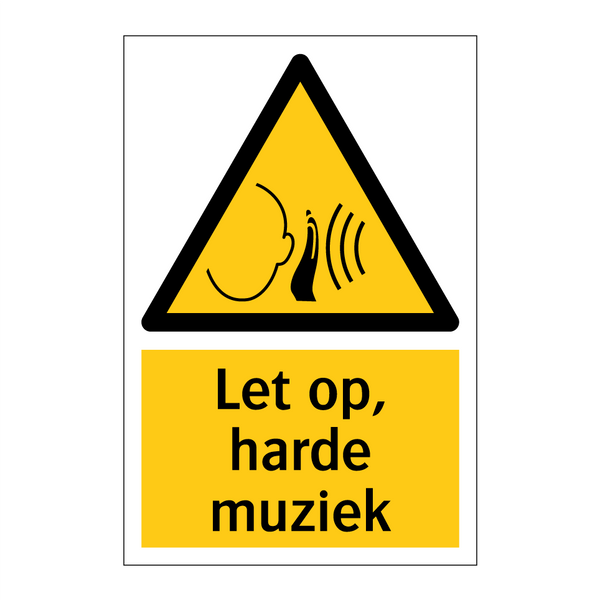 Let op, harde muziek