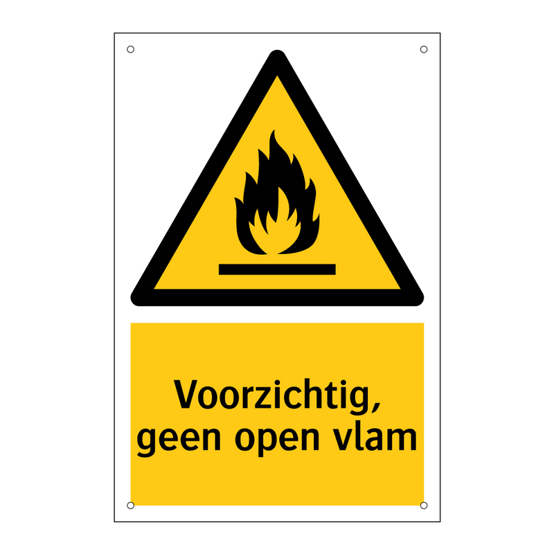 Voorzichtig, geen open vlam