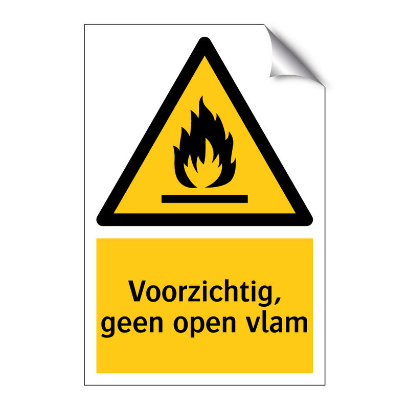 Voorzichtig, geen open vlam