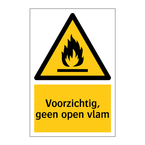 Voorzichtig, geen open vlam