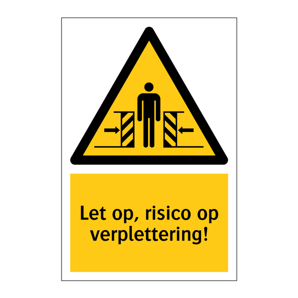 Let op, risico op verplettering!