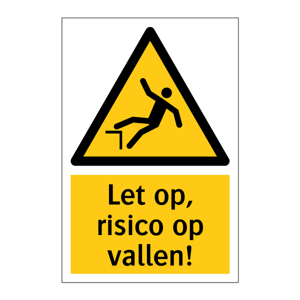 Let op, risico op vallen!