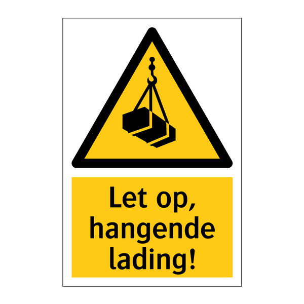 Let op, hangende lading!