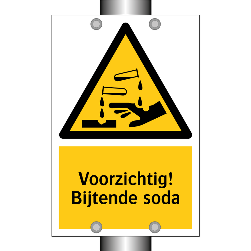 Voorzichtig! Bijtende soda