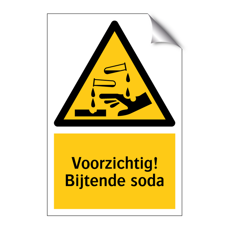 Voorzichtig! Bijtende soda