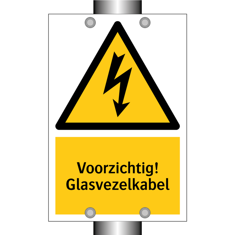 Voorzichtig! Glasvezelkabel