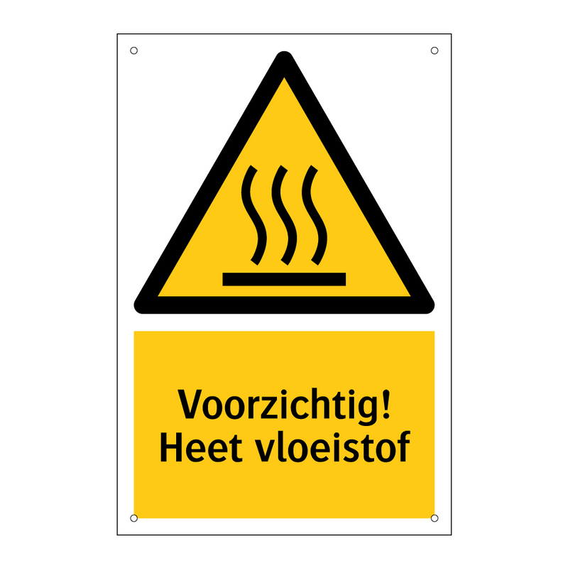 Voorzichtig! Heet vloeistof