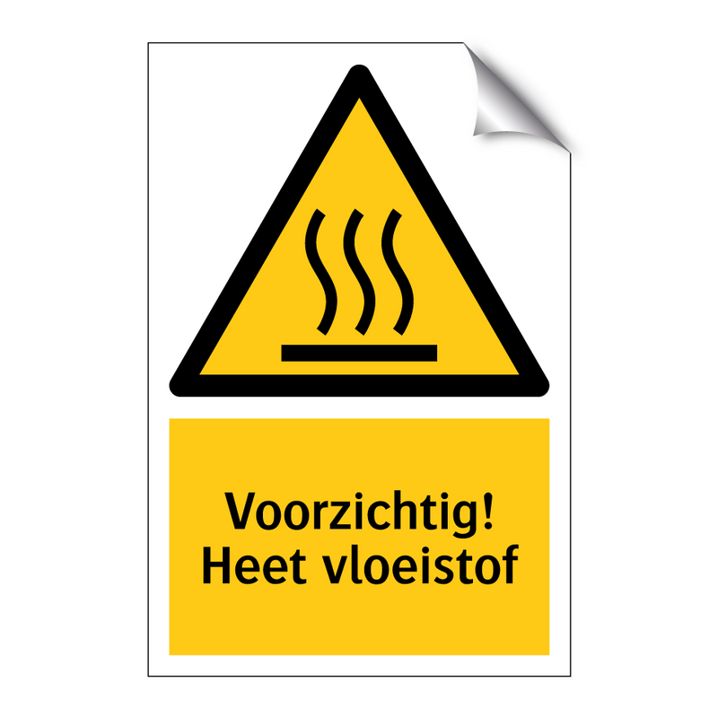 Voorzichtig! Heet vloeistof