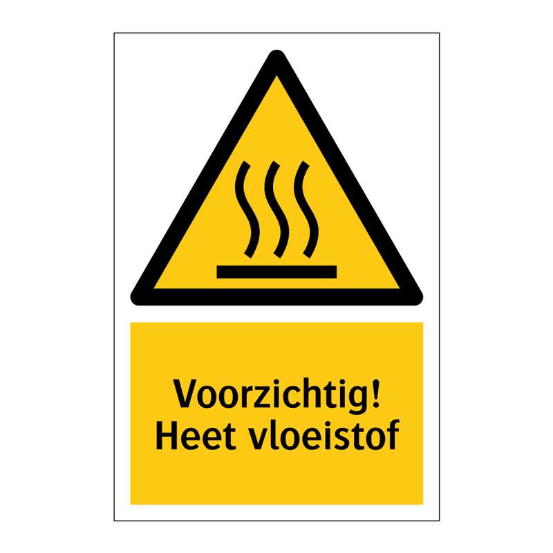 Voorzichtig! Heet vloeistof