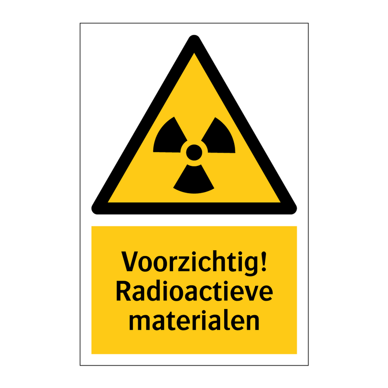 Voorzichtig! Radioactieve materialen