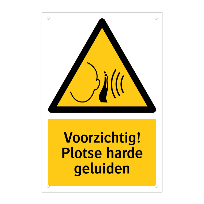 Voorzichtig! Plotse harde geluiden