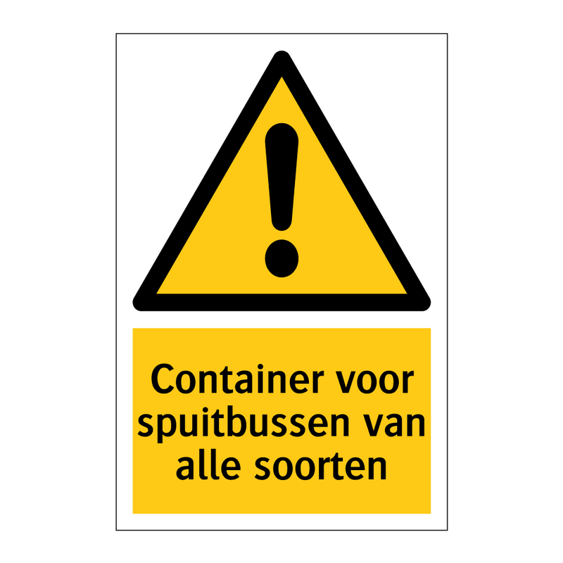 Container voor spuitbussen van alle soorten