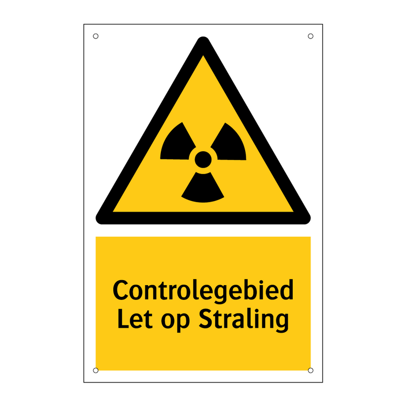 Controlegebied Let op Straling