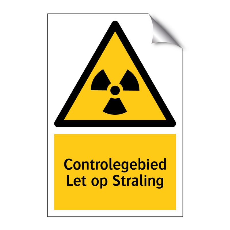 Controlegebied Let op Straling