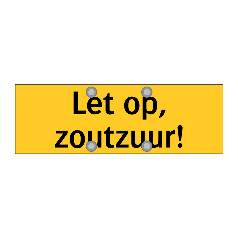 Let op, zoutzuur! & Let op, zoutzuur! & Let op, zoutzuur!