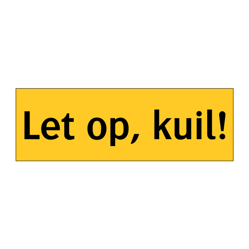 Let op, kuil! & Let op, kuil! & Let op, kuil! & Let op, kuil! & Let op, kuil! & Let op, kuil!