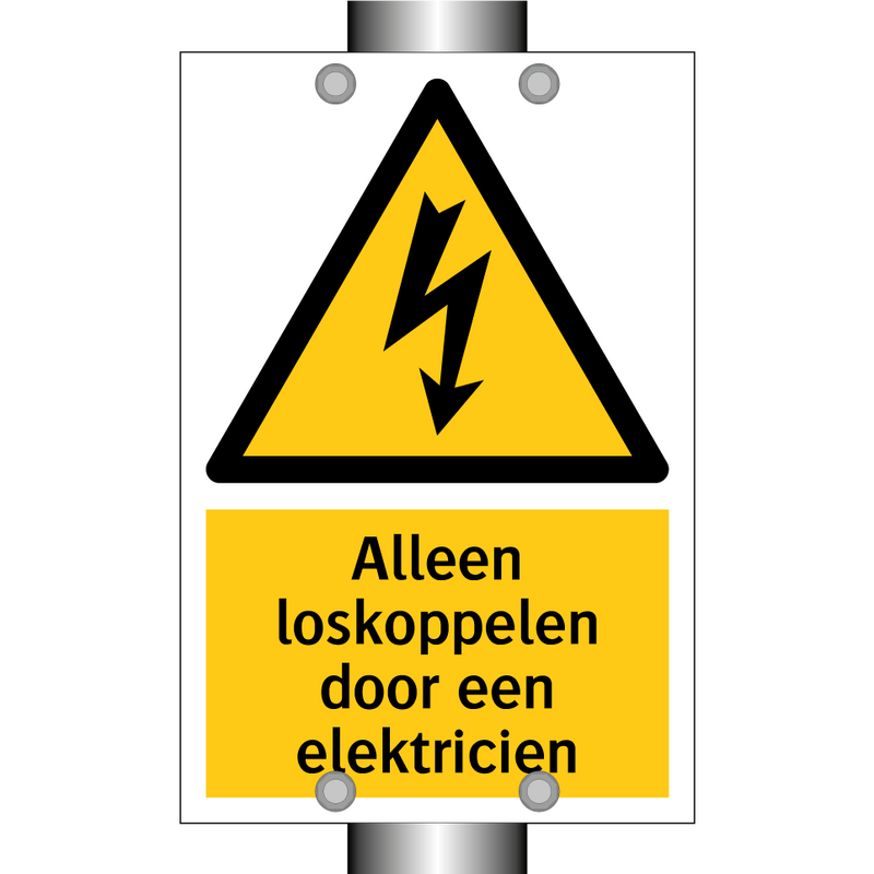 Alleen loskoppelen door een elektricien