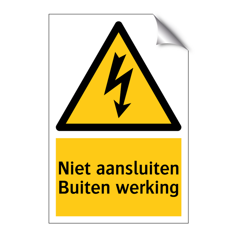 Niet aansluiten Buiten werking