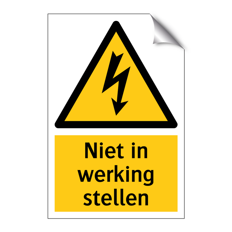 Niet in werking stellen