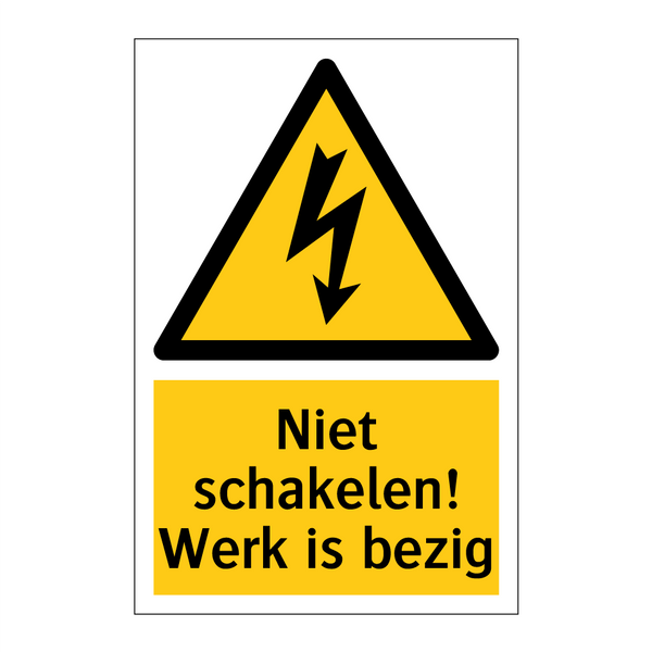 Niet schakelen! Werk is bezig