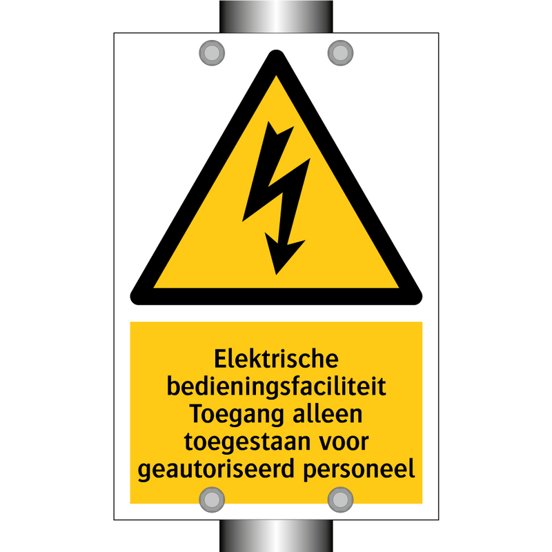 Elektrische bedieningsfaciliteit Toegang alleen toegestaan voor geautoriseerd personeel