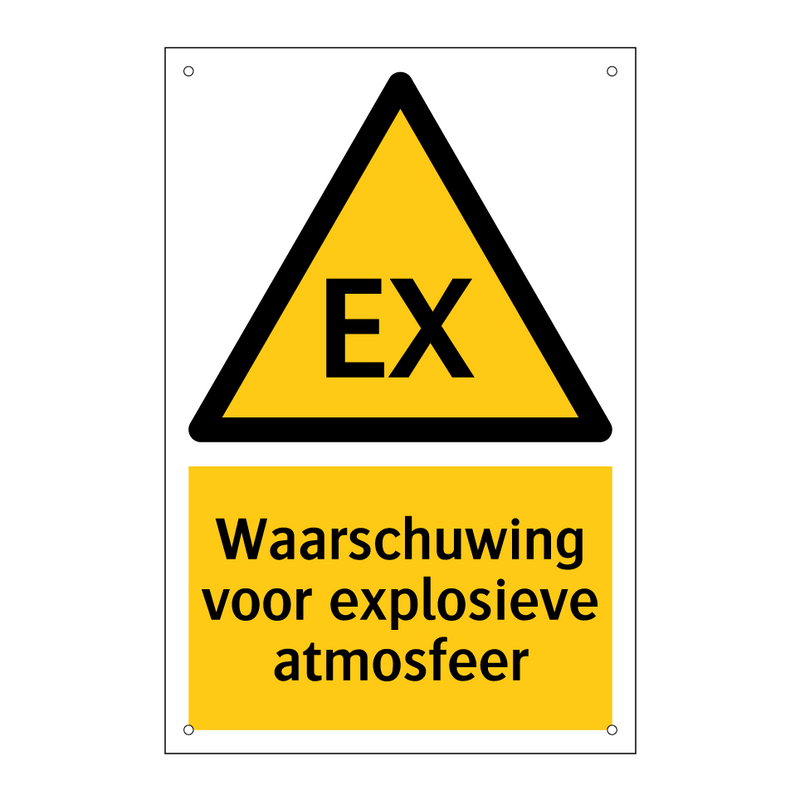 Waarschuwing voor explosieve atmosfeer