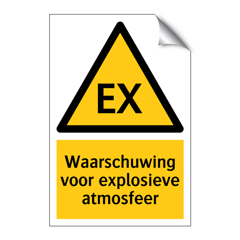 Waarschuwing voor explosieve atmosfeer